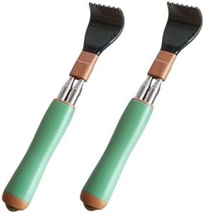 PEXOMEDO Portable Extendable Double-Pole Back Scratcher（8.3-21.3in），Hand Massager for Scratching Itches, Strong and Sturdy,Good Practical and Novel Gifts for Friends and Family. (Green, 2 Pack)