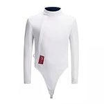 Fencing Jacket for Children Adult, 350N Fencing Equipment Protective Suit, Foil/Epee/Sabre Fencing Suit, Stab-Resistant Fabric Fencing Suit (Color : Left hand, Size : 50#)