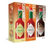 TABASCO Brand Hot Sauce Value Pack 3×350ml – Original Red, Chipotle & Cayenne Garlic – Extra Large Bottle Variety Pack For Hot Sauce Lovers Seeking Bold Heat, Big Flavour & Authentic Spice