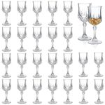 Soopiiso Cordial Glasses,1.7oz/50ml,Shot Glasses Set of 24,shot glasses with stem/tequila shot glasses/Sherry glasses/shot glasses bulk