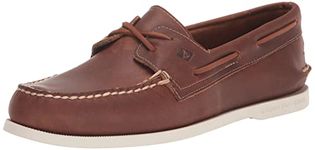 Sperry Men's A/O 2-Eye Cross Lace Boat Shoe, Tan, 15 M US