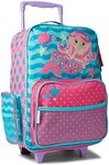 Stephen Joseph Kids Classic Rolling Luggage, Kids Luggage, Toddler Rolling Travel Carry On, Kids Suitcase with wheels, Mermaid