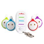 Esky Key Finder, Wireless Key Finders with Receivers RF Item Locator, Item Tracker Support Remote Control, Pet Tracker, Wallet Tracker, Good Idea for Find Your Lost Items (4 Receivers)