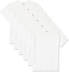 Hanes Mens Essentials Short Sleeve T-Shirt Value Pack (6-Pack) Fashion t Shirts, White, Large US