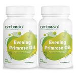 AMBROSIAL Evening Primrose Oil (EPO) 1000mg | 60 Capsules | Rich Source of Omega 6 & GLA | Non-GMO, Gluten Free | No Artificial Preservatives (Pack of 2-120 Softgels)