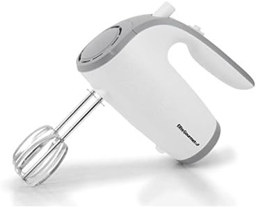 Elite Gourmet EHM-003X Batidora de mano eléctrica ultrapotente de 5 velocidades para la cocina, blanco