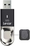 Lexar JumpDrive Fingerprint F35 32GB USB 3.0 Flash Drive, USB Stick Up to 150MB/s Read, Memory Stick for Computer, External Storage Data, Photo, Video (Incompatible with Mac OS) (LJDF35-32GBEU)