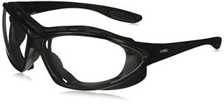 Uvex S0600D Seismic Safety Eyewear, Black Frame, Clear Dura-Streme Hardcoat/Anti-Fog Lens/Headband