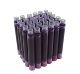 30 PCS Jinhao Fountain Pen Violet Purple Ink Cartridges,International Standard Size,Disposable and Generic Ink Refill Cartridges