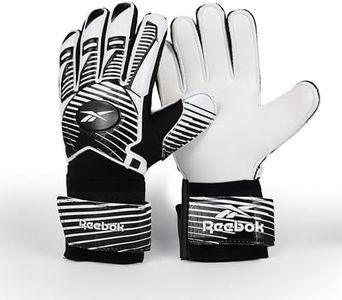 Reebok - Soccer Goalie Gloves, Goalkeeper Gloves with Breathable Design, Comfortable Fit & High Protection (White, Size 10)