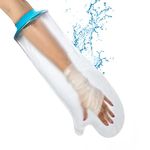 Waterproof Arm Cast Cover for Shower Adult Short,Soft Comfortable Watertight Seal to Keep Wounds Dry,Bath,Bandage Protector Cover Perfectly Broken Hand,Wrist,Finger,Elbow with No Mark on Skin Reusable