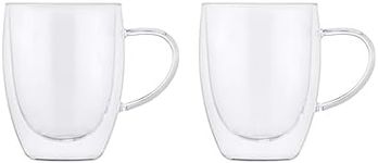 Maxwell & Williams Blend Double Wall Glass Mug 350ML Set of 2 Gift Boxed