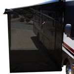 ShadePro - Vista Side Shade - RV Awning Shade Screen - Solar Mesh Sun Shade Blocks 87% of Sunlight - The Only Side RV Sunscreen with Quick-Release Hooks - 10' Drop - Black