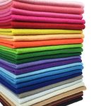 flic-flac 24pcs 1.4mm Soft Felt Fabric Sheet Assorted Color Felt Pack DIY Craft Sewing Squares Nonwoven Patchwork (25 x 25 cm)