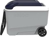 IGLOO MaxCold 40QT Roller Cool Box, Ash Grey/Blue, 38 Litre