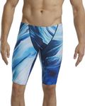 TYR Men's Durafast Elite Solid Jammer Swimsuit, Teal/Aqua, 34