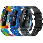 ECSEM Watch Wristbands Compatible with Fitbit Ace 3 Band for Kids Replacement Adjustable Sport Strap Breathable Silicone Bands for Fitbit Ace 3