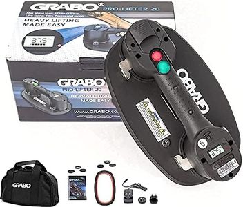 GRABO PRO-Lifter-20 Electric Vacuum Suction Cup (2021) For Tiles, Stone, Wood, Glass, Concrete Pavers, Drywall. Lifts up to 375lbs with Auto Shut-OFF Switch. Incl: 1 Battery,1 Seal, Charger, Carry Bag