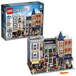 LEGO 10255 Creator Assembly Square Set, Massively Modular Model Building Kit with Shops, Roof Terrace, 8 Minifigures and Much More, for Ages 16 Plus