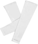 MISSION Cooling Sun Sleeves, White - Lightweight, Stretch Fabric - Cools Up to 2 Hours - UPF 50 Sun Protection - Machine Washable