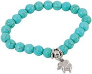 American Coin Treasures Elephant and Beaded Stretch Bracelet