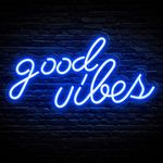 Olekki Blue Good Vibes Neon Sign - 