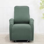 cjc Recliner Chair Cover 4-Pieces,2024 New Small Reclining Chair with Pockets, Stretch Jacquard 1 Seat Recliner Couch Slipcovers, Anti-Slip Furniture Protector for Dogs Home Theater Seating (Green)