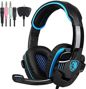 Sades Wired 3.5mm Stereo Universal Gaming Headset with Microphone (SA708 GT) - Black/Blue