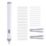 Electric Eraser, Battery Operated Automatic Pencil Eraser with 22 Eraser Refills for Painting Sketching Drafting(White)