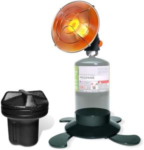 Portable Propane Heater Outdoor Camping Heater, 8500 BTU, Piezo Ignition, for Patio Tent Picnic Ice Fishing, With Cylinder Base Holder & Storage Case (Without Tank)