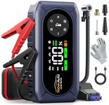 YaberAuto Jump Starter Power Pack 6000A with Air Compressor 150PSI, Car Battery Booster Jump Starter for 9L Gas/8L Diesel, Car Starter Power Bank with Jump leads, Insulated Gloves, 500 Lumens