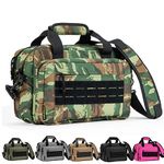 VEAGIA Range Bag,Pistol Case,Gun Range Bags For Handguns And Ammo Pouch 2 Pistols Soft Carrying Shooting Bag (Camo)