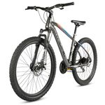 CRADIAC - XC 900 Gen 3 | 24 Speed Gear MTB Cycle|6061 Alloy Frame | Fully Fitted | Zoom Lockout Suspension | 27.5 T Mountain Cycle | Dual Disc | Fully Fitted | for 14+ Years Men/Boys, 18" inches, grey