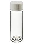 40mL EPA/VOA Vial, Class 2, Screw Top, Clear Glass, Precleaned + 24-414mm Open Top White PP Cap with 3mm PTFE/Silicone Septa