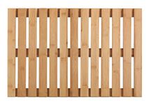 WENKO Indoor & Outdoor Bamboo Mat, Floor Grate for Shower, Bath, Pool, Sauna with Non-Slip Underside, 0 x 60 x 40 cm