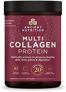 Ancient Nutrition Collagen Powder Protein with Probiotics, Unflavored Multi Collagen Protein with Vitamin C, 45 Servings, Hydrolyzed Collagen Peptides Supports Skin and Nails, Gut Health, 16oz