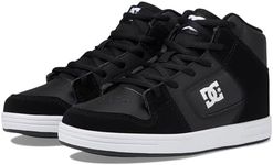 DC Boy's Unisex-Child Manual V Hi Skate Shoe, Black/Black/White, 2 Little Kid