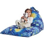 Nobildonna Stuffed Animal Storage Bean Bag for Kids (No Filler), Extra Large 250L Bean Bag Chair Cover Only, Washable Beanbag Without Filling Soft Premium Canvas Stuffable Bean Bag Cover