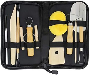 U.S. Art Supply 26-Piece Pottery & Clay Sculpting Tool Sets with Canvas Cases