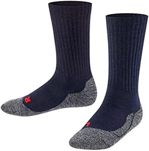 FALKE Unisex Kids Active Warm Hiking Socks, Merino Wool, Blue (Marine 6120), 7-9, 1 Pair