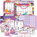 Potty Training Chart for Toddlers Girls, Unicorn Design - Sticker Chart, 4 Week Reward Chart - 213 Cute Stickers, Certificate, Instruction Booklet & Motivational Cards - Bonus Celebratory Crown