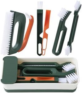 Gucass 7-in-1 Fugenreinigungsbürste Kit, Keramikfliese Reinigungsbürste Kit Fugenbürste und Spaltreinigungsbürste, Nut Reinigungsbürsten, für Tiefenreinigung von Duschen Böden Bad und Küche(Grün)