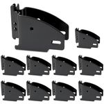 TENVONE 10 Packs Black E-Track Wood Beam End Socket, E Track Accessories Wood Beam Brackets Fit for 2x4 2x6 in Cargo, Truck, Trailer, Storage Lumber Bracket Tie-Down Systems, Shelf Brackets