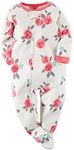 Carter's Little Girls' 1-Piece Fleece Footed Blanket Sleeper Pajamas (5T, Pink Rose)