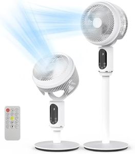 PAYISHO Pedestal Fans Quiet Air Circulating Fan with Remote Control for Bedroom Cooling and Air Circulator, Adjustable Height, Timer and Auto Off,Floor and desk dual-use