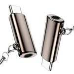 Fidioto USB C to 3.5mm Audio Adapter, 2Pcs USB C to 3.5mm Audio Adapter Compatible with iPhone 15 Plus/15 Pro Max, Samsung Galaxy S23 S22 S21 S20 Ultra, Pixel, iPad Pro, MacBook