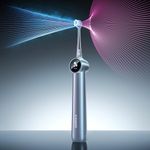 RANVOO AirJet II [Upgraded Jet Clean] Sonic Electric Toothbrush, 100% Plaque Removal, White for Adult Protect Gum Orthodontic Teeth Clean Rechargeable Gift with 3 Pro Brush Heads, Steel Blue