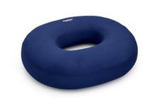 EASEFIT Orthopedic Soft Foam Donut Ring Cushion Pillow for Piles, Hemorrhoids Coccyx Tailbone Fistula Sciatica Post Natal Chair Lumar Pain Relief During Pregnancy, Seat Pillow, Washable, Blue