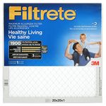 Filtrete 20x20x1 Furnace Filter, MPR 1900, MERV 13, Healthy Living Ultimate Allergen 3-Month Pleated 1-Inch Air Filters, 6 Filters