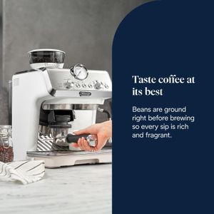 De'Longhi La Specialista Arte Espresso Machine – Bean to Cup, 8 Grind Settings, White